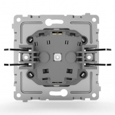 Розетка с заземлением в сборе Tokov Electric Pixel 16А шторки IP20 алюминий