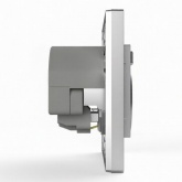 Розетка с зарядкой 2Р+Е Tokov Electric Pixel 16А 2USB тип A+A алюминий