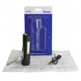 Фонарь светодиодный ручной Feron TH2408 USB type-C ZOOM аккумуляторный