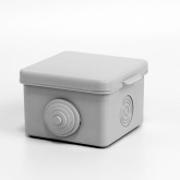 Коробка распаячная Tokov Electric 65х65х50 мм для о/п 4 ввода IP54 серая