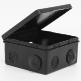 Коробка распаячная Tokov Electric 100х100х50 мм для о/п 7 вводов IP54 черная [уп.18шт]