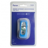 Фонарь налобный светодиодный Feron TH2312 5W IP44 USB type-C пластик, c аккумулятором