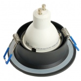 Светильник потолочный встраиваемый Feron DL3301 MR16 G5.3 черный d70/D92x35mm
