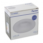 Светильник потолочный встраиваемый Feron DL8260 MR16 G5.3 прозрачный, белый d88/D100x55mm