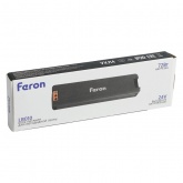 Блок питания для светодиодной ленты Feron LB010 72W 24V IP20 123x33.8x13mm (драйвер)