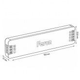 Блок питания для светодиодной ленты Feron LB010 200W 24V IP20 153x33.8x13mm (драйвер)