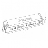 Блок питания для светодиодной ленты Feron LB004 300W 24V IP20 с плавным пуском, диммируемый