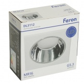 Светильник потолочный встраиваемый Feron DL3112 под лампу MR16 G5.3 белый/хром d80/92x92x35mm