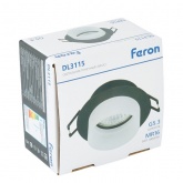 Светильник потолочный встраиваемый Feron DL3115 под лампу MR16 G5.3 черный d60/D80x45mm