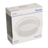 Светильник потолочный встраиваемый Feron DL700 под лампу GX70 25W 230V белый, круглый