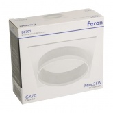Светильник потолочный встраиваемый Feron DL701 под лампу GX70 25W 230V белый, квадратный