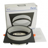 Светильник потолочный встраиваемый Feron DL701 под лампу GX70 25W 230V черный, квадратный
