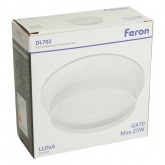Светильник потолочный встраиваемый Feron DL702 Luna под лампу GX70 25W 230V белый, круглый