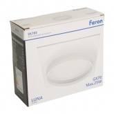 Светильник потолочный встраиваемый Feron DL703 Luna под лампу GX70 25W 230V белый, квадратный