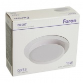 Светильник потолочный встраиваемый Feron DL507 под лампу GX53 15W 230V белый, круглый