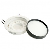 Светильник потолочный встраиваемый Feron DL507 под лампу GX53 15W 230V белый + черный, круглый