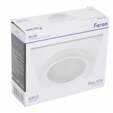 Светильник потолочный встраиваемый Feron DL505 под лампу GX53 15W 230V IP44 белый, квадратный
