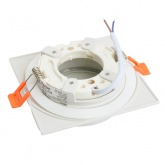 Светильник потолочный встраиваемый Feron DL505 под лампу GX53 15W 230V IP44 белый, квадратный