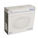 Светильник потолочный встраиваемый Feron DL705 под лампу GX70 25W 230V IP44 белый, квадратный