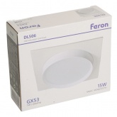 Светильник потолочный встраиваемый Feron DL506 под лампу GX53 15W 230V белый, квадратный