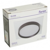 Светильник потолочный встраиваемый Feron DL506 под лампу GX53 15W 230V белый + черный, квадратный