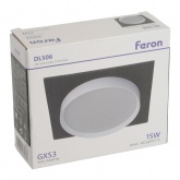 Светильник потолочный встраиваемый Feron DL506 под лампу GX53 15W 230V черный + белый, квадратный