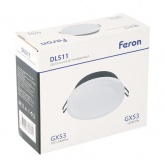 Светильник потолочный встраиваемый Feron DL511 под лампу GX53 15W 230V черный