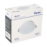 Светильник потолочный встраиваемый Feron DL511 под лампу GX53 15W 230V белый