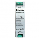Блок питания Feron LB008 на DIN-рейку 75W 24V IP20 для светодиодной ленты 32x125.2x102mm