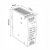 Блок питания Feron LB008 на DIN-рейку 120W 24V IP20 для светодиодной ленты 40x125.2x113.5mm