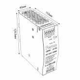 Блок питания Feron LB008 на DIN-рейку 150W 24V IP20 для светодиодной ленты 40x125.5x113mm