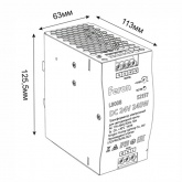 Блок питания Feron LB008 на DIN-рейку 240W 24V IP20 для светодиодной ленты 63x125.5x113mm