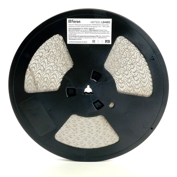 48792 Светодиодная лента Feron LS420 120SMD(2835) 8W/м 4000K 48V IP20 40000x10x1.22mm стабилизированная фото 7