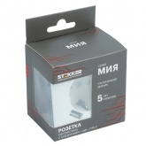 Розетка с заземлением со шторками Stekker Мия RST16-3119-01 16A USB тип A и C, белая магнолия