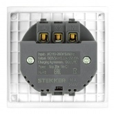 Розетка с заземлением со шторками Stekker Мия RST16-3119-01 16A USB тип A и C, белая магнолия