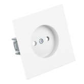 Розетка без заземления со шторками Stekker Мия RST16-3109-01 16A, белая магнолия