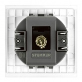 TV розетка простая Stekker Мия RST00-3108-01 75 Ом 5-862МГц белая магнолия