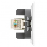 Розетка компьютерная Stekker Мия RST00-3117-01 RJ-45 кат.5e, белая магнолия