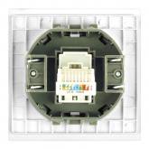 Розетка компьютерная Stekker Мия RST00-3117-01 RJ-45 кат.5e, белая магнолия