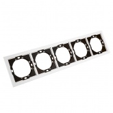 Рамка Stekker Мия PFR00-3005-01 5 постов, белая магнолия