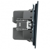 Двухклавишный выключатель Stekker Мия RSW10-3104-05 10A, черный бархат
