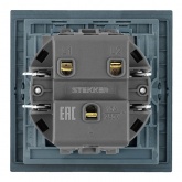 Двухклавишный выключатель Stekker Мия RSW10-3104-05 10A, черный бархат