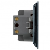 Двухклавишный выключатель Stekker Мия RSW10-3104-05 10A, черный бархат