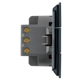 Трехклавишный выключатель Stekker Мия RSW10-3108-05 10A, черный бархат