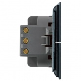 Двухклавишный переключатель Stekker Мия RSW10-3107-05 10A, черный бархат