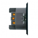 Розетка с заземлением со шторками Stekker Мия RST16-3110-05 16A, черный бархат