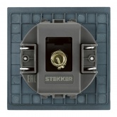 TV розетка простая Stekker Мия RST00-3108-05 75 Ом 5-862МГц черный бархат
