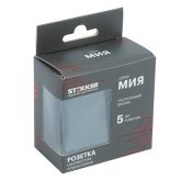 Розетка компьютерная Stekker Мия RST00-3117-05 RJ-45 кат.5e, черный бархат