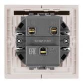 Двухклавишный выключатель с индикатором Stekker Мия RSW10-3102-08 10A, пудровый жемчуг