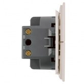 Двухклавишный выключатель Stekker Мия RSW10-3104-08 10A, пудровый жемчуг